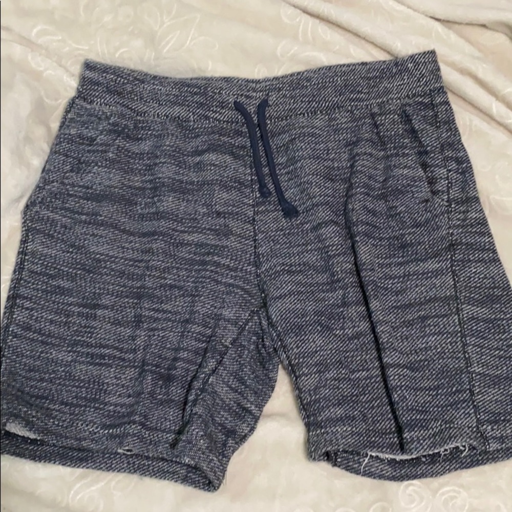 hollister navy blue/grey shorts